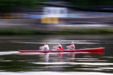Ruderer auf der Weser